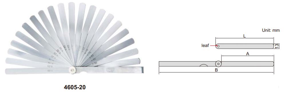 Set căn lá (loại dài) Insize 4605