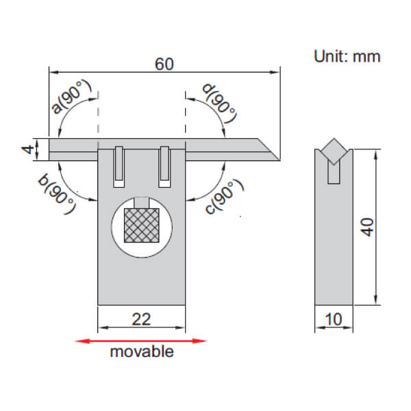 Thước đo góc vuông điều chỉnh Insize 4701-1 3 Thước đo góc vuông điều chỉnh Insize 4701-1