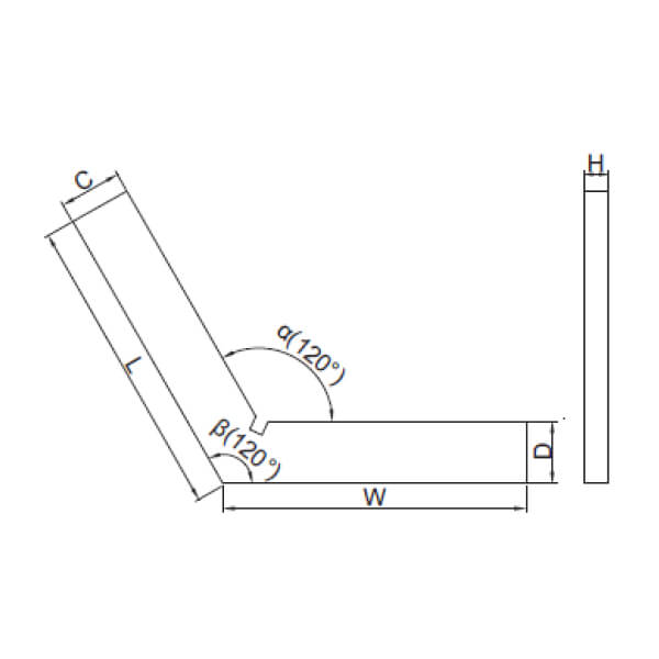 Thước đo góc 120° Insize 4706-1150 3 Thước đo góc 120° Insize 470