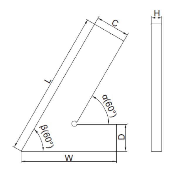 Thước đo góc 60° Insize 4760-1120 3 Thước đo góc 60° Insize 4760