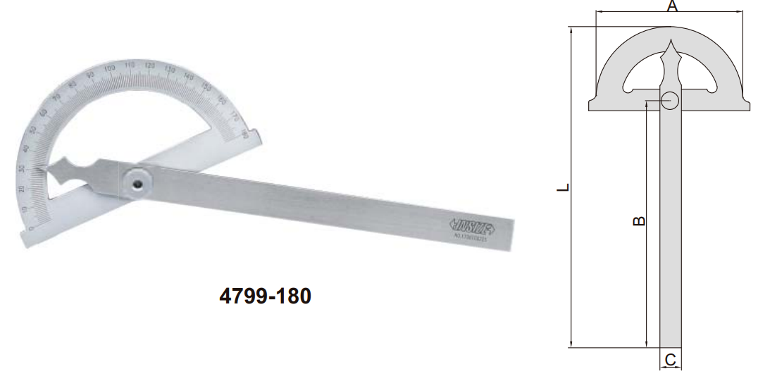 Thước đo góc Insize 4799