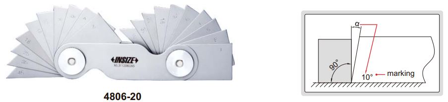 Dưỡng đo góc Insize 4806