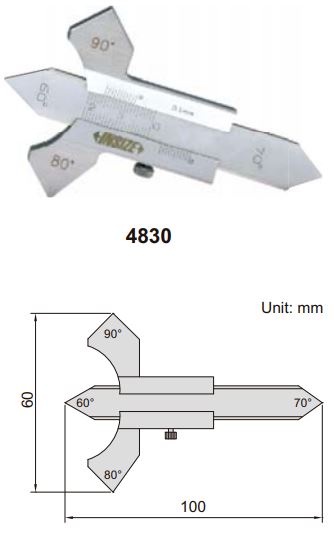 Thước đo mối hàn Insize 4830 3 Thước đo mối hàn Insize 4830