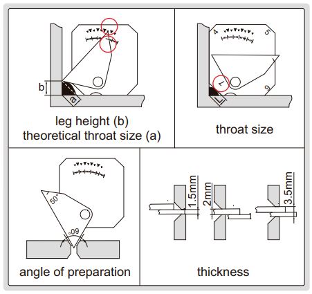 Thước đo mối hàn Insize 4850 3 Thước đo mối hàn Insize 4850