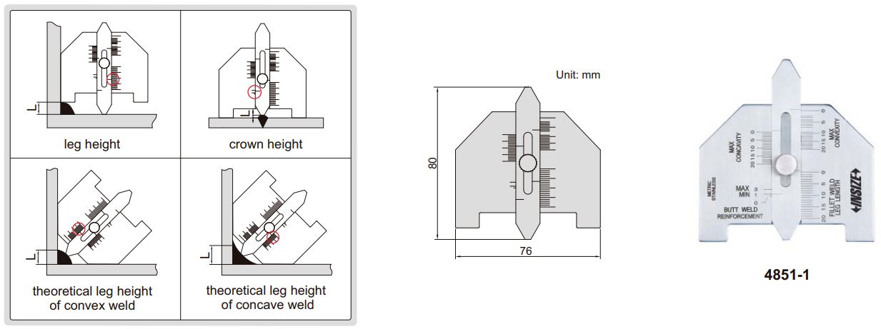 Thước đo mối hàn Insize 4851