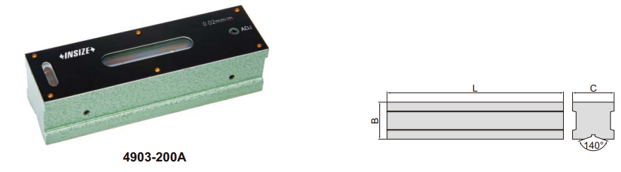 Thước thủy (nivo) loại phổ thông Insize 4903-C150 2 Thước thủy (nivo) (loại phổ thông) Insize 4903