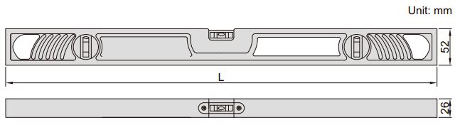 Thước thủy (nivo) hợp kim nhôm Insize 4911