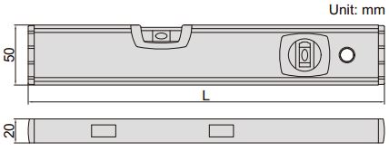 Thước thủy (nivo) hợp kim nhôm (loại cơ bản) Insize 4918
