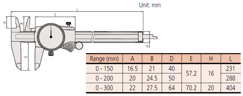 Thước kẹp cơ khí Mitutoyo bản tiêu chuẩn 530