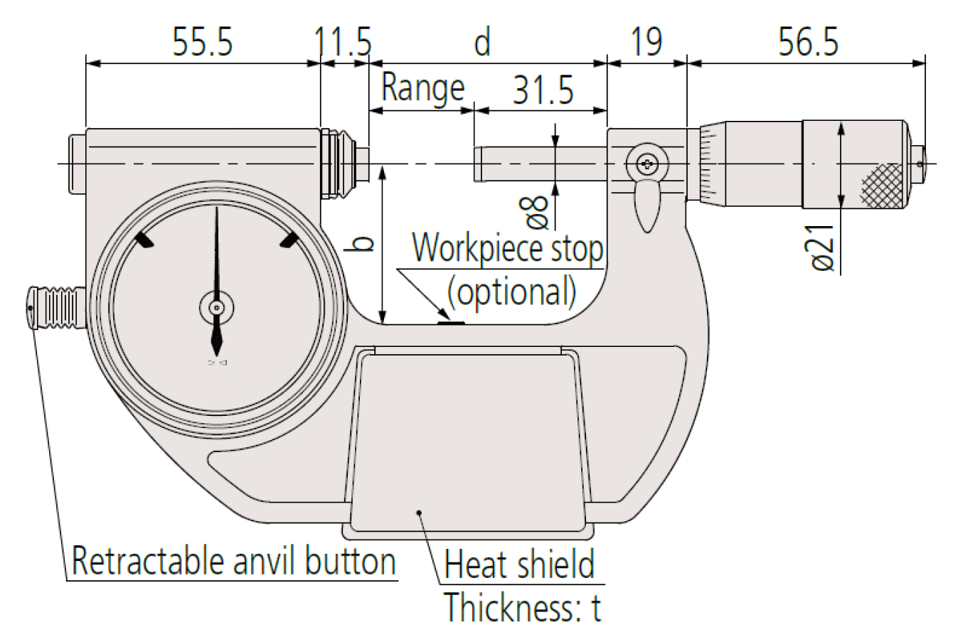 Panme đo ngoài đồng hồ Mitutoyo 107
