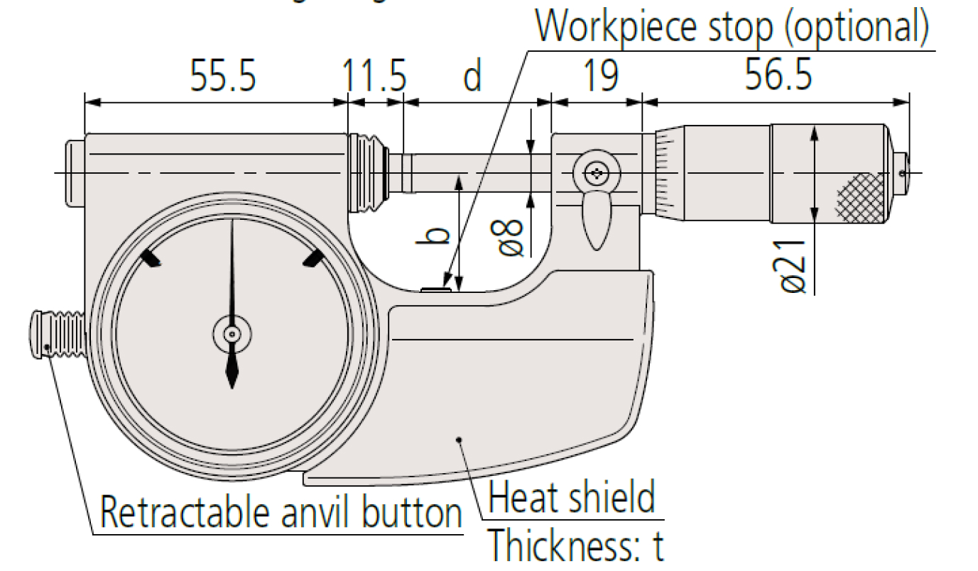 Panme đo ngoài đồng hồ Mitutoyo 107