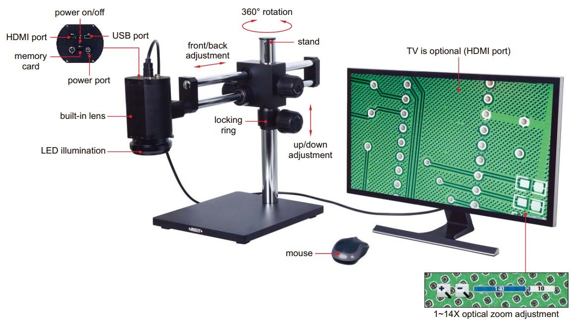 Kính hiển vi tự động lấy nét Insize 5302-AF105