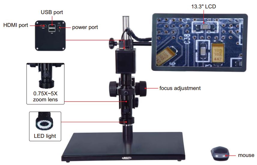 Kính hiển vi tự động lấy nét Insize 5303-AF103