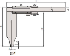 Thước kẹp cơ khí mỏ dài Mitutoyo 534