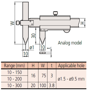 Thước kẹp cơ khí Mitutoyo bản tiêu chuẩn 530
