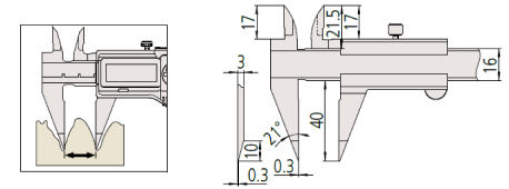 Thước kẹp cơ khí Mitutoyo bản tiêu chuẩn 530