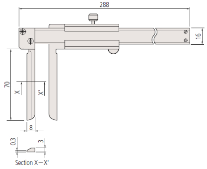 Thước kẹp cơ khí Mitutoyo bản tiêu chuẩn 530