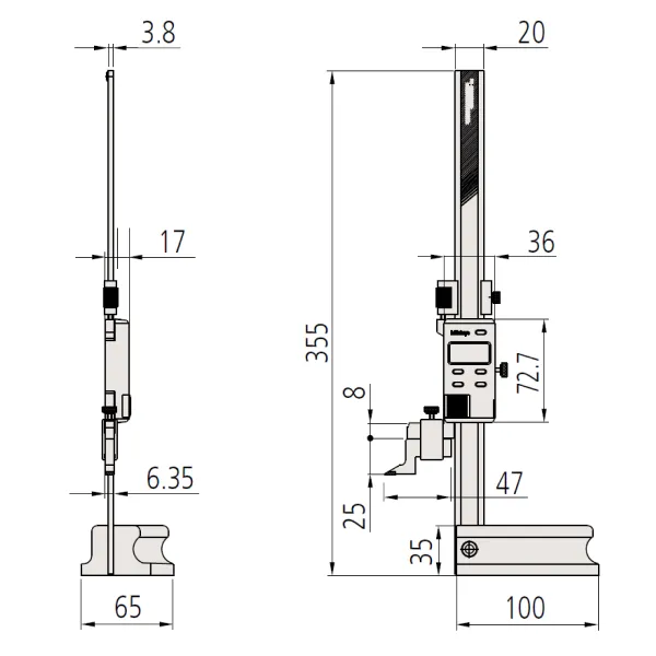 Thước đo cao điện tử ABSOLUTE Mitutoyo 570-227