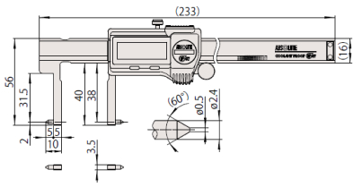 Thước kẹp cơ khí Mitutoyo bản tiêu chuẩn 530