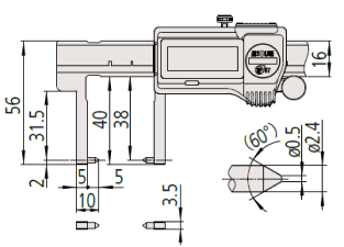 Thước kẹp cơ khí Mitutoyo bản tiêu chuẩn 530