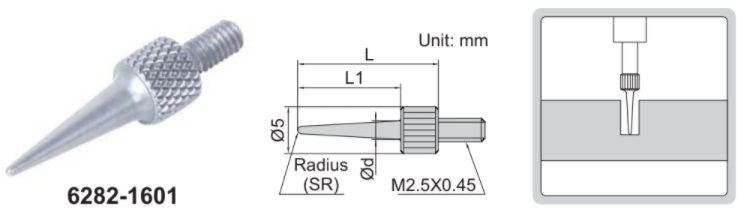 Đầu đo dành cho đồng hồ so Insize 6282 11 Đầu đo dành cho đồng hồ so Insize 6282