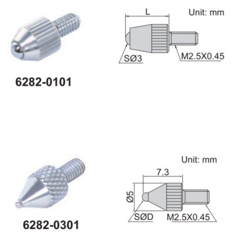 Đầu đo dành cho đồng hồ so Insize 6282 2 Đầu đo dành cho đồng hồ so Insize 6282