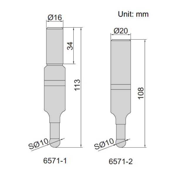 Đầu rà biên Insize 6566