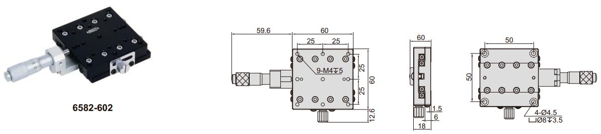 Đế chỉnh trục X Insize 6582