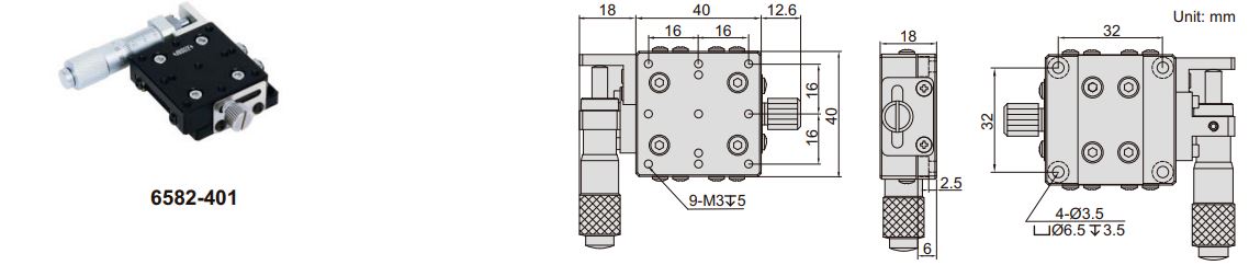 Đế chỉnh trục X Insize 6582