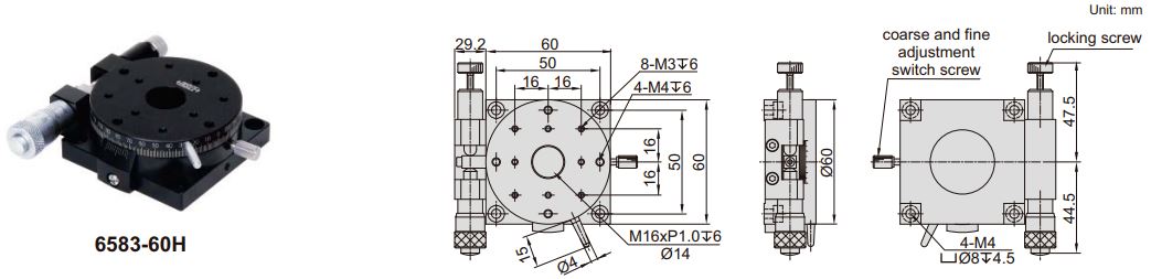 Đế xoay Insize 6583-60H 2 Đế xoay Insize 6583