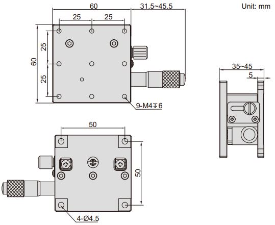 Đế chỉnh trục Z Insize 6586