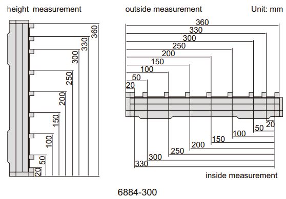 Thiết bị kiểm chuẩn thước kẹp/ thước đo cao Insize 6884-300 3 Thiết bị kiểm chuẩn thước kẹp/thước đo cao Insize 6884
