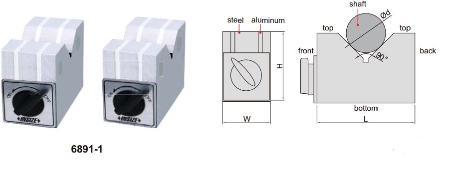 Bộ khối V từ tính Insize 6891