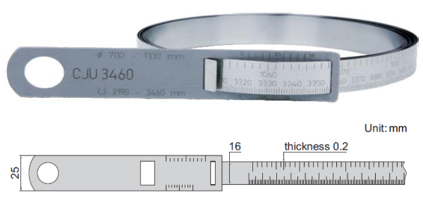 Thước đo chu vi Insize 7115-2200 5 Thước đo chu vi Insize 7115