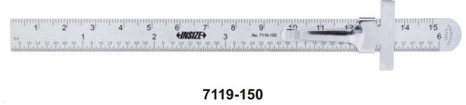 Thước lá có kẹp trượt bỏ túi Insize 7119