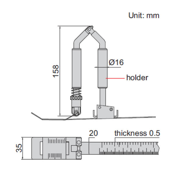 Thước đo chu vi trong Insize 7125-2200 4 Thước đo chu vi trong Insize 7125