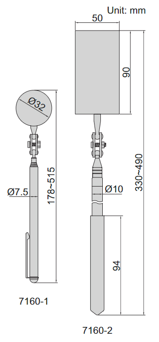 Gương soi kiểm tra Insize 7160