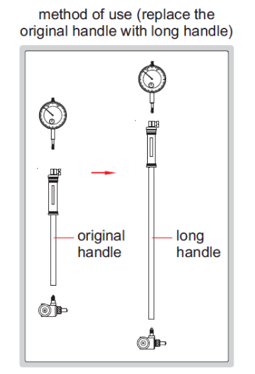 Tay cầm cho thước đo lỗ Insize 7351 loại dài