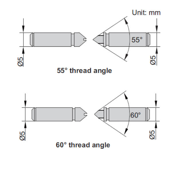 Đầu đo cho thước panme đo vít ren Insize 7381-T29 3 Đầu đo cho thước panme đo vít ren Insize 7381-T2