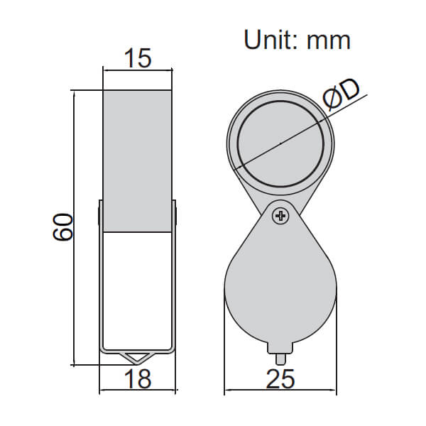 Kính lúp loại gấp Insize 7511-8