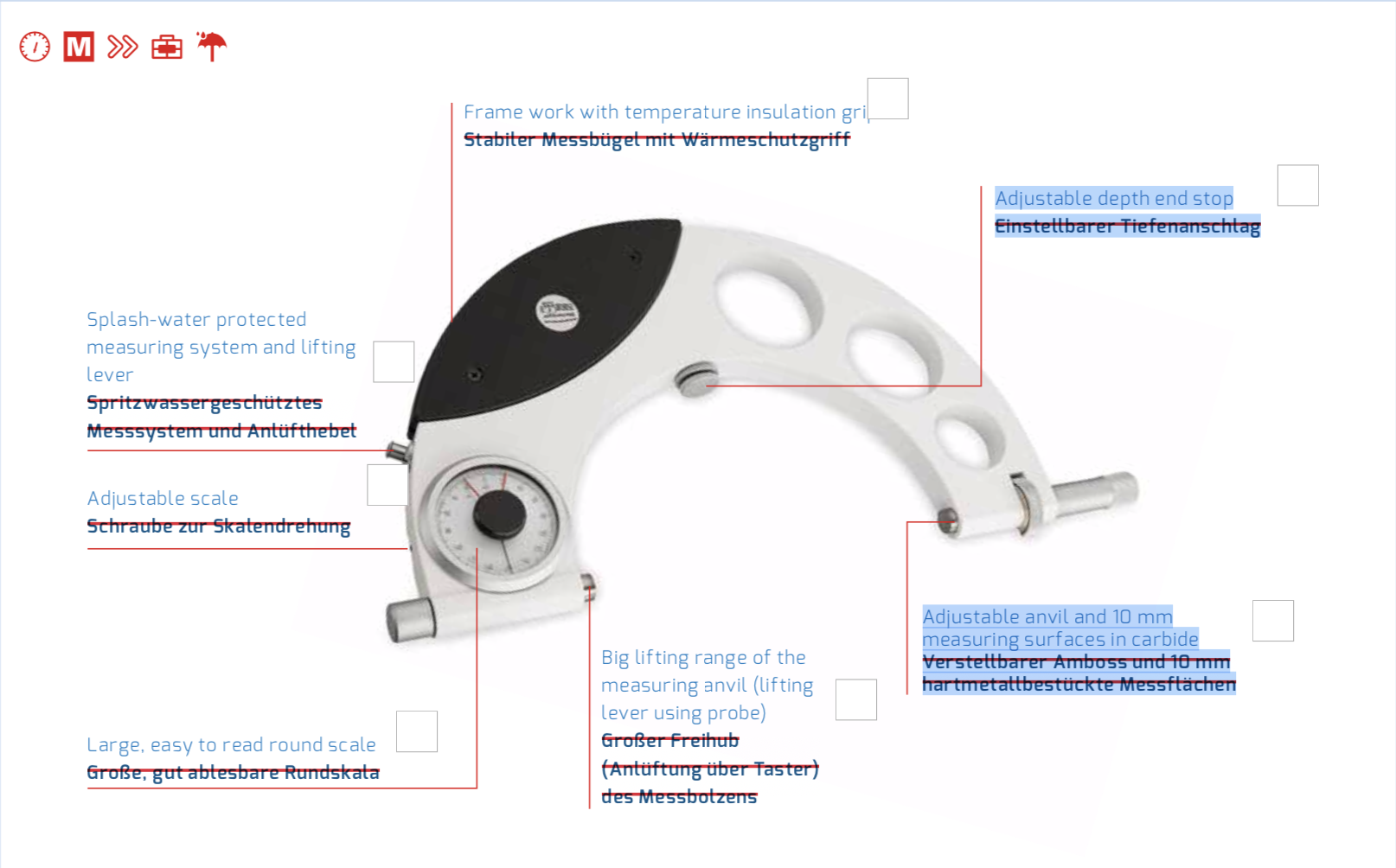 Panme đồng hồ Feinmess Suhl 76390105120 2 9301