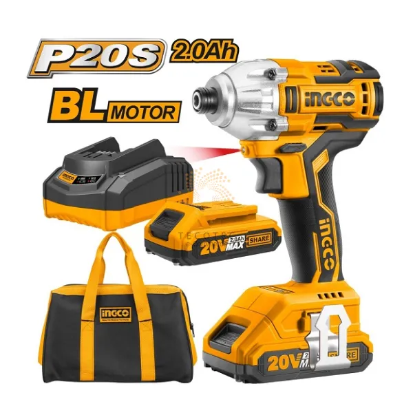 Máy bắn vít dùng pin INGCO CIRLI2002 đầy đủ phụ kiện