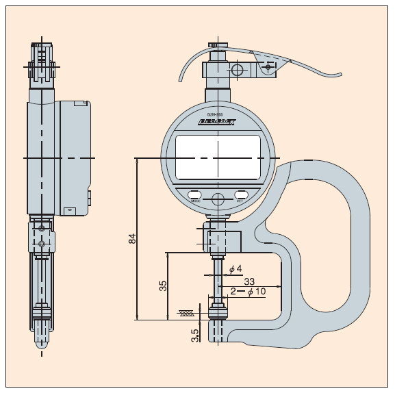 Đồng hồ đo độ dày điện tử Peacock G2N-257M 2 Đồng hồ đo độ dày điện tử Peacock