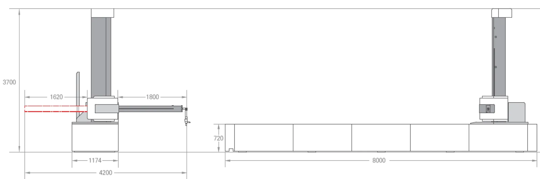 Máy đo 3D CMM cánh tay ngang Dukin GIANT