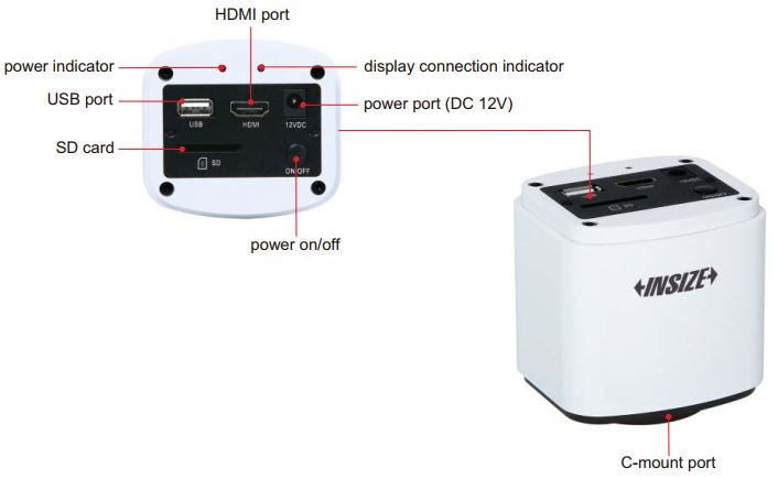 Máy ảnh kỹ thuật số cho kính hiển vi Insize ISM-CM20