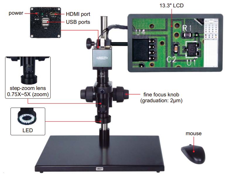 Kính hiển vi đo lường (có màn hình hiển thị) Insize