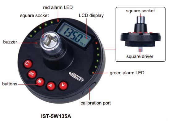 Bộ hiệu chuẩn cờ lê lực loại điện tử Insize IST-5W30A 3 Bộ hiệu chuẩn cờ lê lực loại điện tử Insize IST-5W