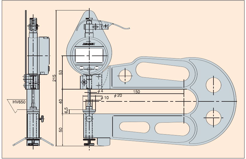 Đồng hồ đo độ dày điện tử Peacock JAN-255 2 Đồng hồ đo độ dày điện tử Peacock