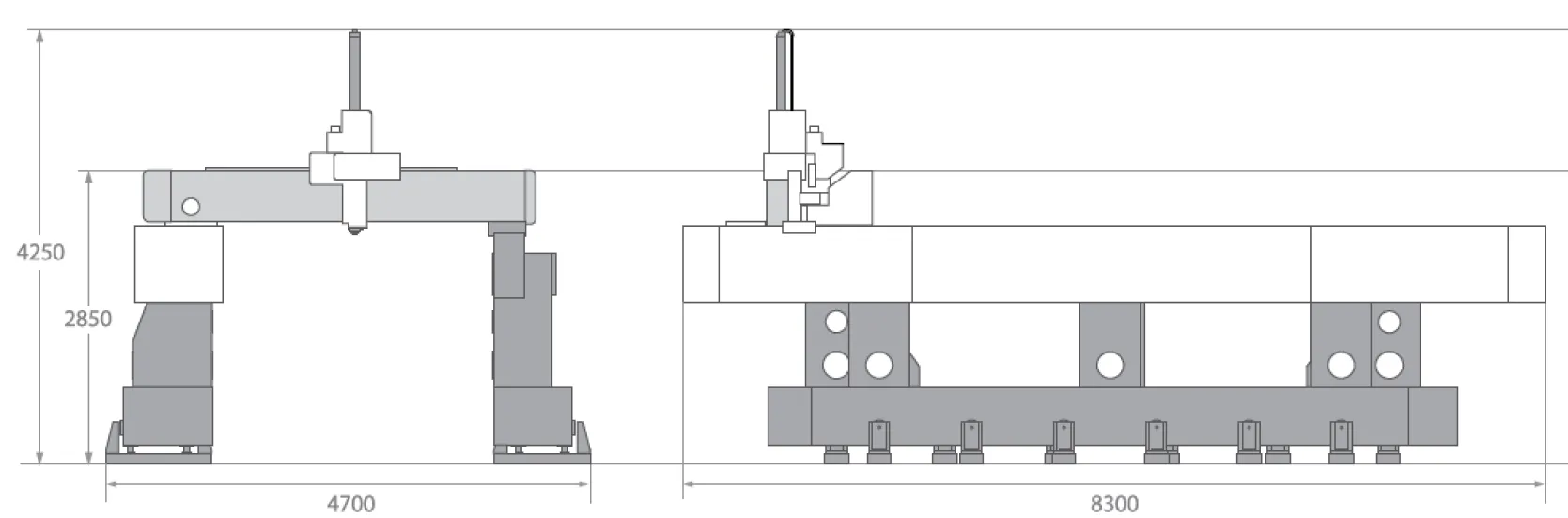 Máy đo 3D CMM cỡ lớn Dukin MHG 2 Máy đo 3D CMM cỡ lớn Dukin MH