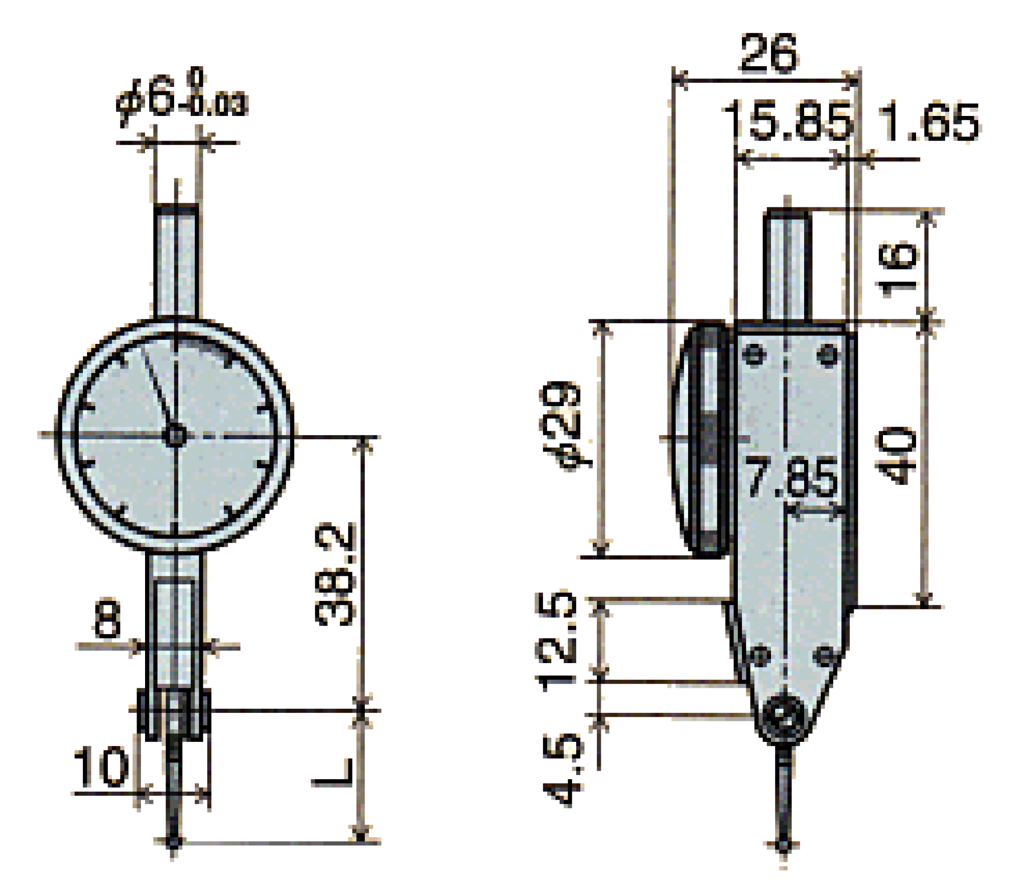 Đồng hồ đo chiều cao ren Insize 2232